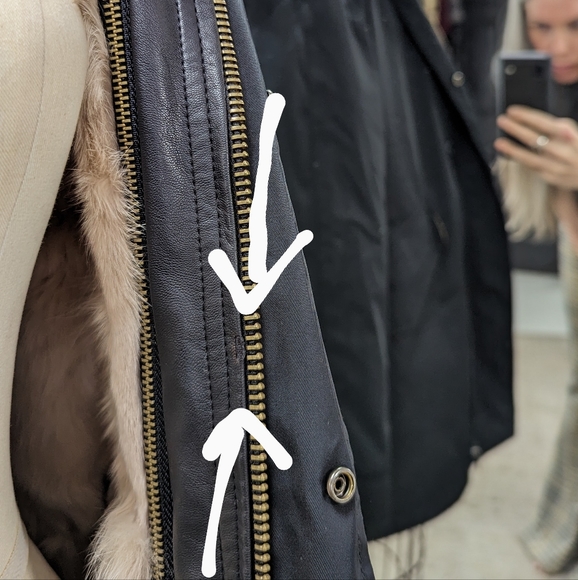 Fox Fur Lined Rain Coat - Picture 9 of 10